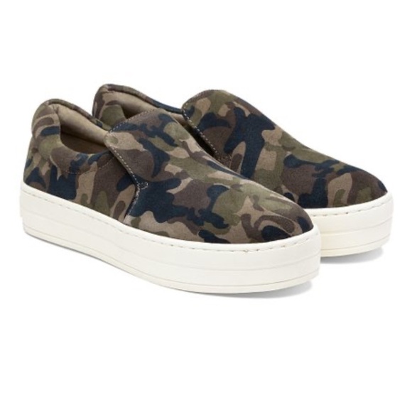 J Slides Shoes - J / SLIDES Alara 1 Netty Camo Leather Sneaker Slip on Worn Once Women's Size 6